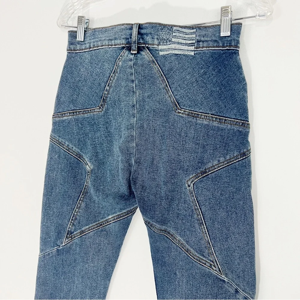Revice Cali Denim Star Venus Crops Jeans Lightyear Wash NWOT Size 28